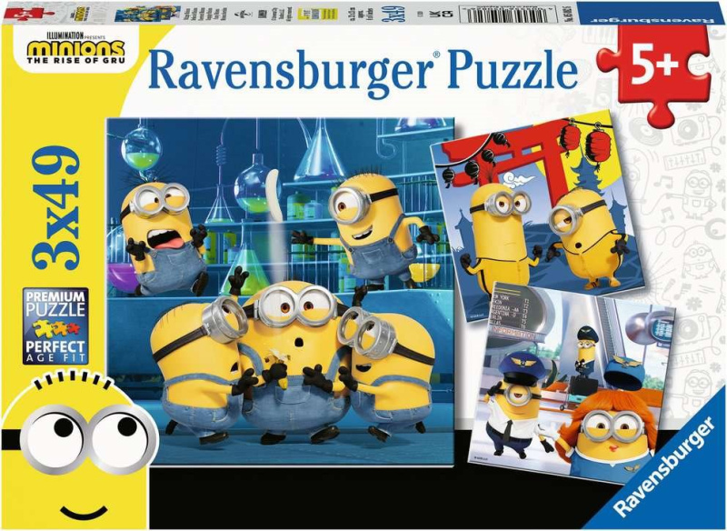 RAVENSBURGER Puzzle Mimoni 2: Padouch přichází 3x49 dílků