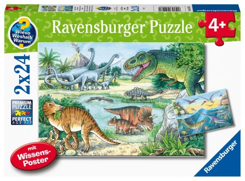 RAVENSBURGER Svět dinosaurů 2 x 24 dílků