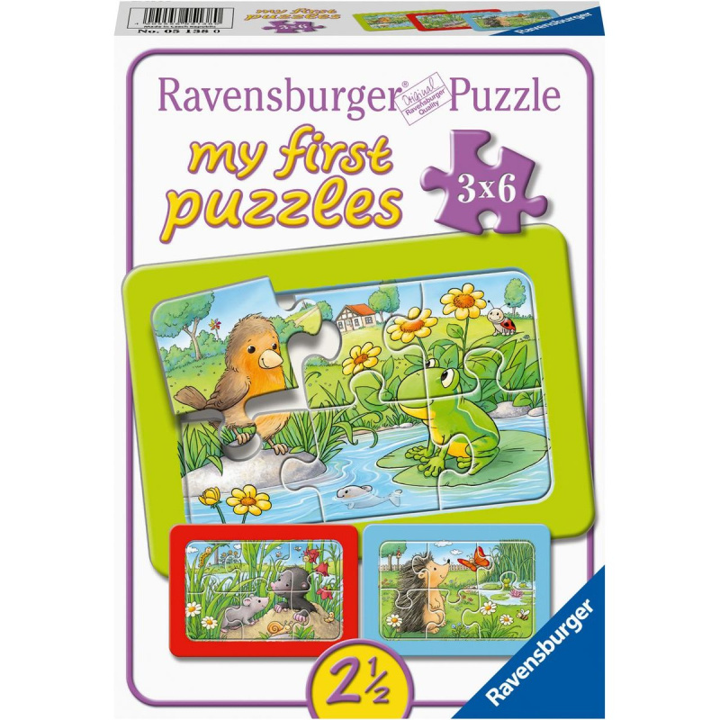 RAVENSBURGER Moje první puzzle Zvířátka ze zahrady 3x6 dílků
