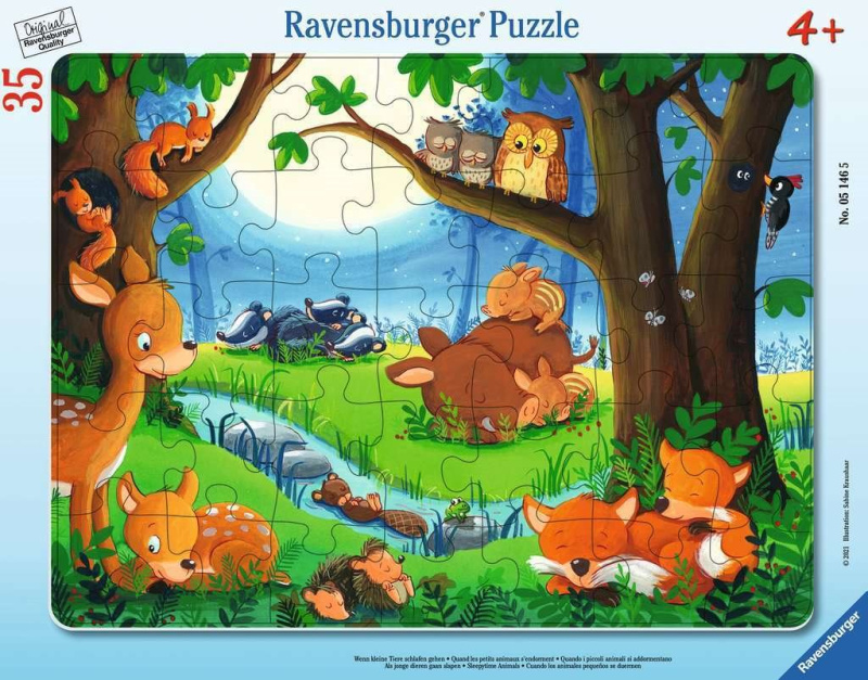 Ravensburger puzzle zvířátka před spaním