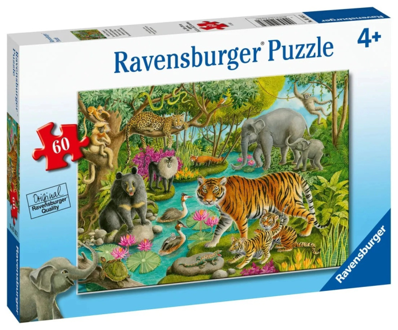 RAVENSBURGER Zvířata z džungle 60 dílků