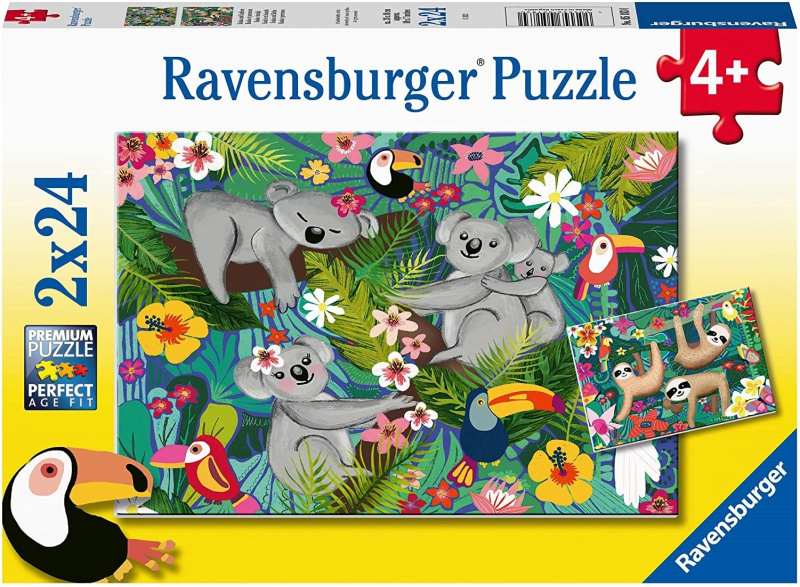 RAVENSBURGER Koaly a lenochodi 2x24 dílků