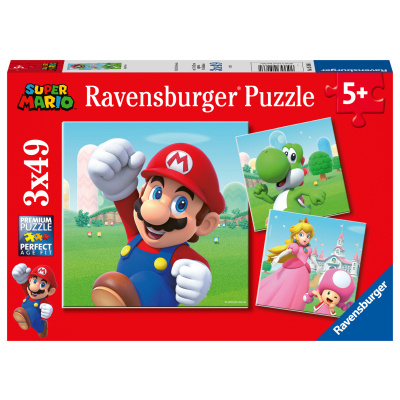 RAVENSBURGER Puzzle Super Mario 3x49 dílků