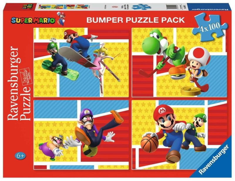 Ravensburger super mario 4x100 dílků