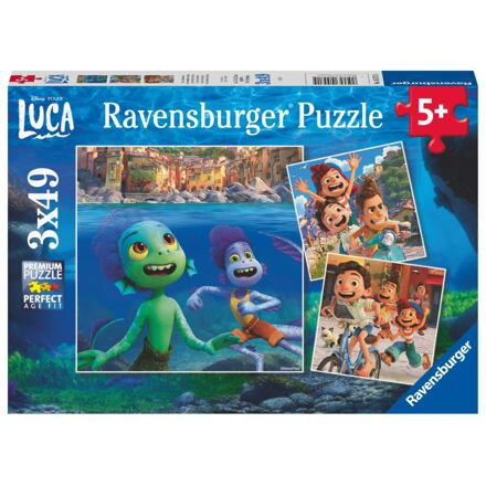RAVENSBURGER Disney Pixar: Luca 3x49 dílků