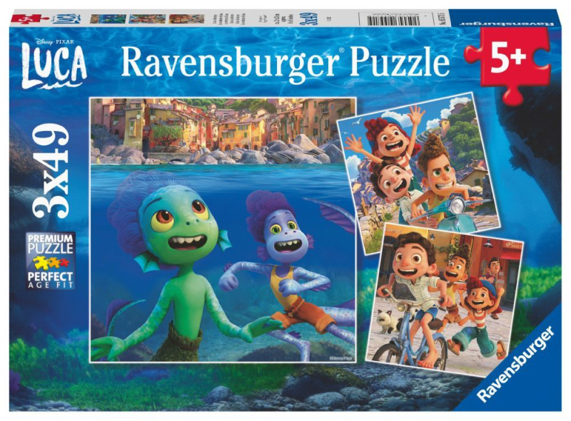 RAVENSBURGER Disney Pixar: Luca 3x49 dílků