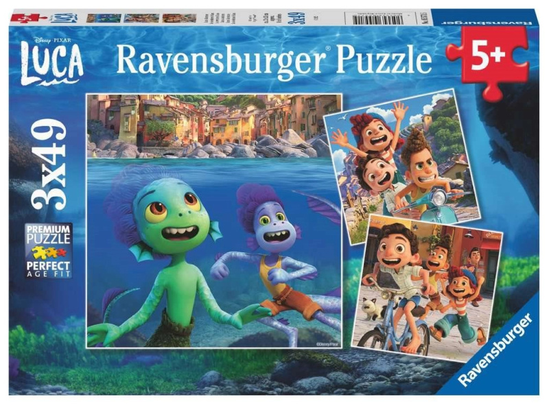 RAVENSBURGER Disney Pixar: Luca 3x49 dílků