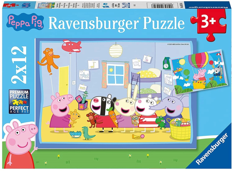 RAVENSBURGER 055746 Prasátko Peppa: Peppino dobrodružství 2x12 dílků