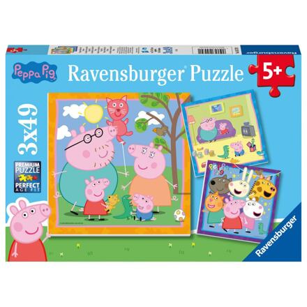 RAVENSBURGER Prasátko Peppa 3x49 dílků