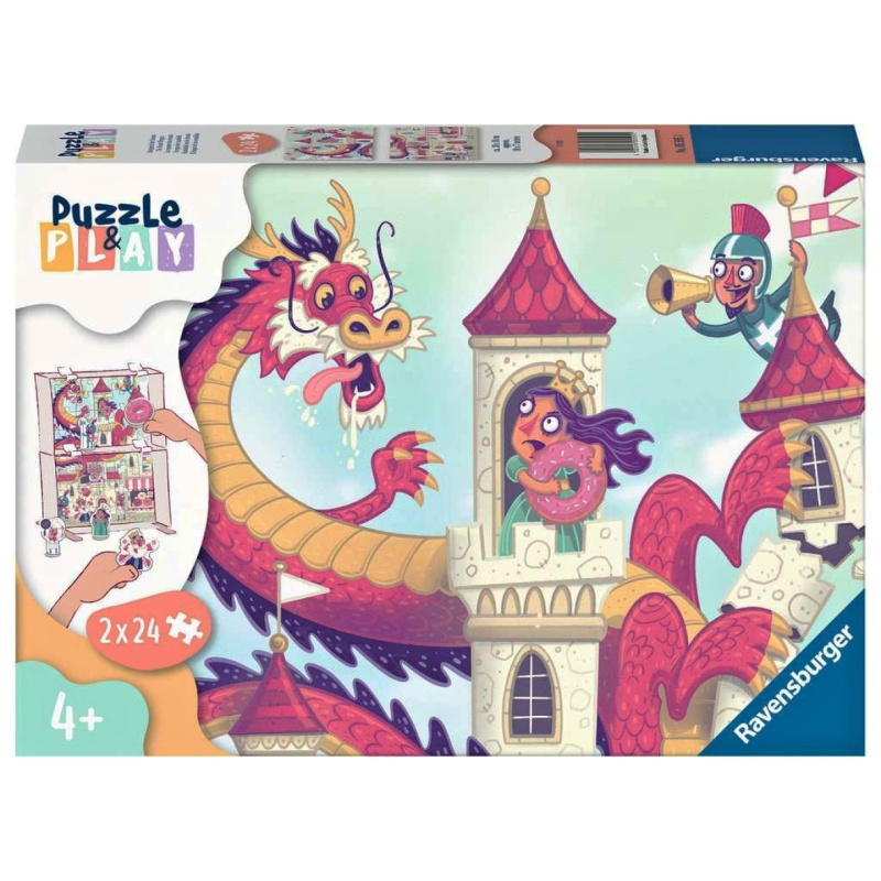 RAVENSBURGER Puzzle&Play: Království koblih 2x24 dílků