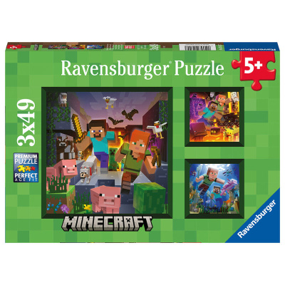 RAVENSBURGER Minecraft Biomes 3x49 dílků