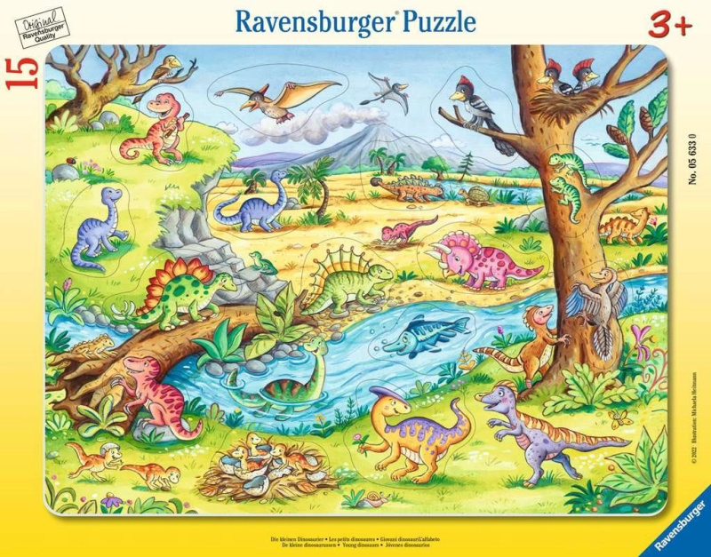 Ravensburger 05633 puzzle malí dinosauři 15 dílků