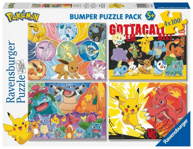 Ravensburger 056514 Pokémon 4x100 dílků