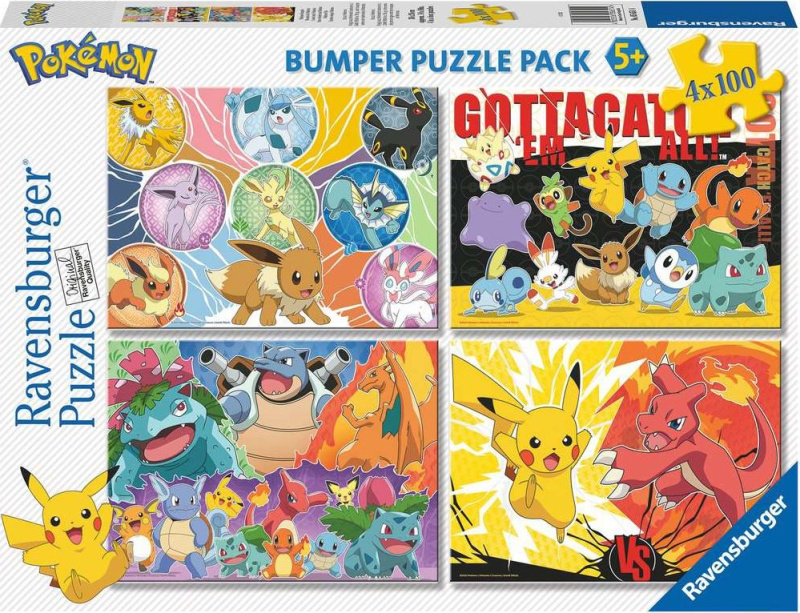 Ravensburger 056514 Pokémon 4x100 dílků