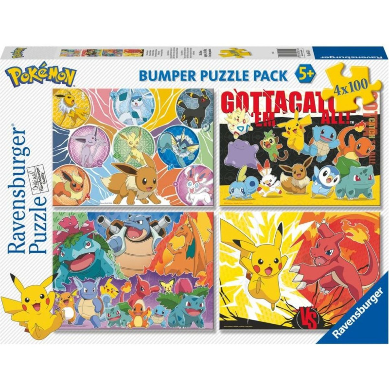 Ravensburger 056514 Pokémon 4x100 dílků