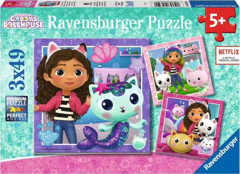 RAVENSBURGER Gábinin kouzelný domek 3x49 dílků
