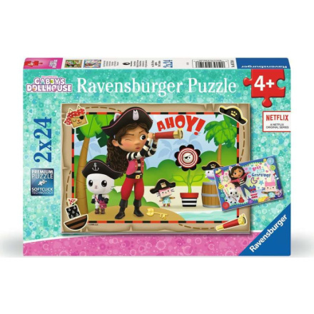Puzzle 2x24 dílků Kočičí dům Gabi