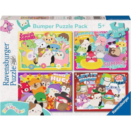 RAVENSBURGER Puzzle Squishmallows 4x100 dílků