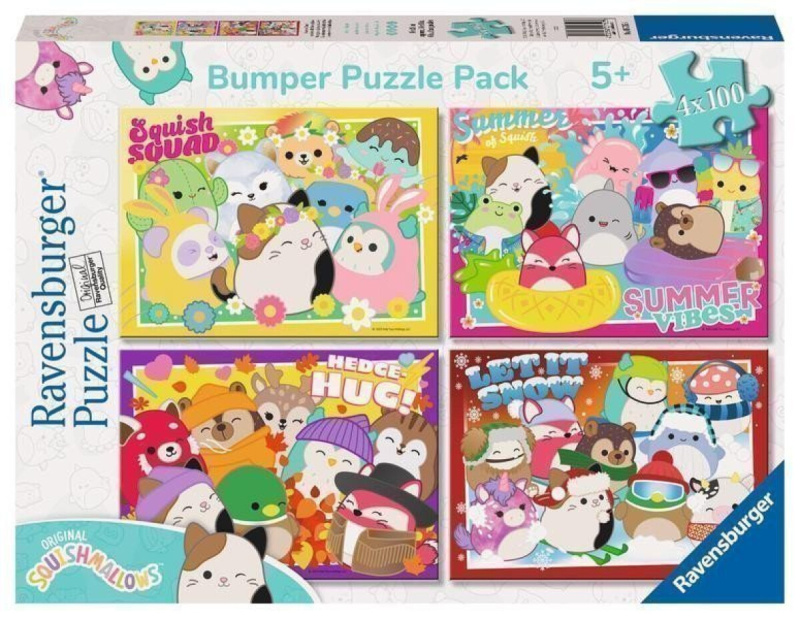 RAVENSBURGER Puzzle Squishmallows 4x100 dílků