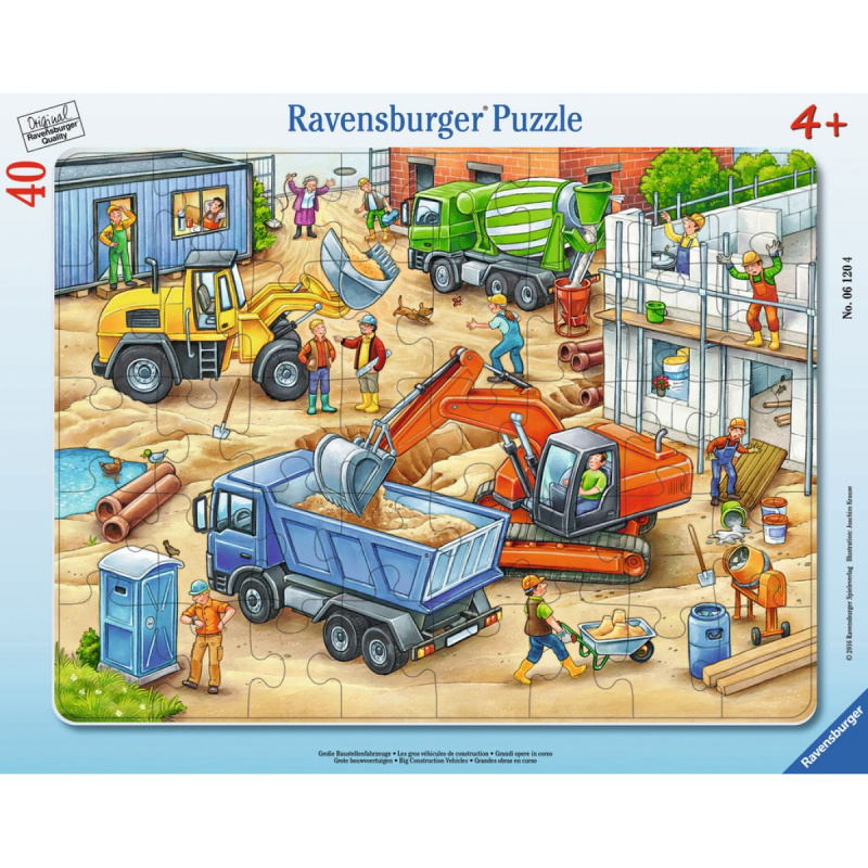 RAVENSBURGER Puzzle Velká stavební auta 40 dílků