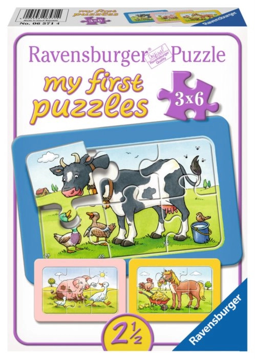 Ravensburger Moje první Rámové Dobrízvířecí kamarádi 3 x 6 dílků