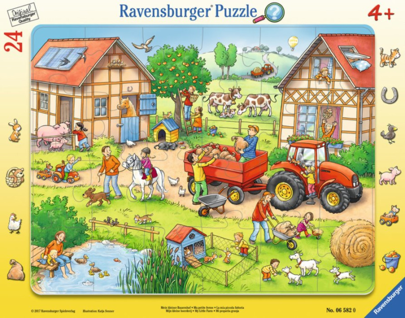 Puzzle v rámečku 24 dílků Moje malá farma