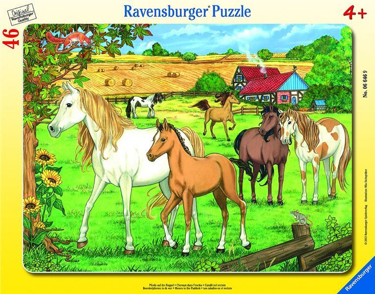 Puzzle Koně, 46 dílků - Ravensburger