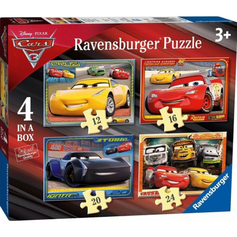 RAVENSBURGER Puzzle Auta 4v1 (12,16,20,24 dílků)