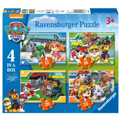 Ravensburger 070336 PAW psí patrola 4v1 12,16,20,24 dílků