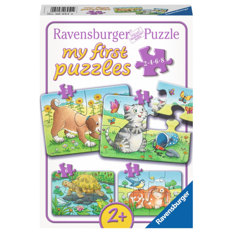 RAVENSBURGER Moje první puzzle Domácí mazlíčci 4v1 (2,4,6,8 dílků)
