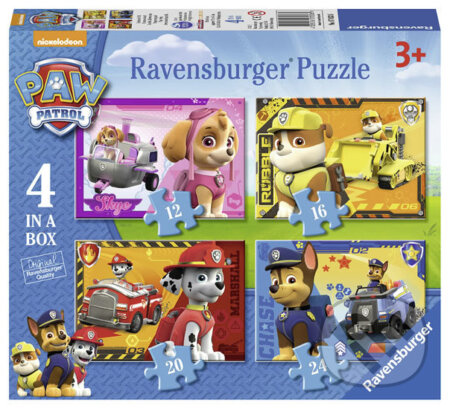 Ravensburger Tlapková Patrola Puzzle 4v1, 12/16/20/24 dílků
