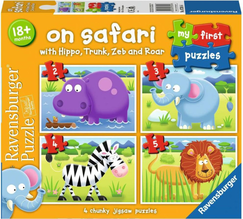 Moje první puzzle Na safari 2/3/4/5 dílků