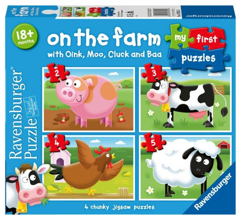 Ravensburger  Moje první puzzle Na farmě 2/3/4/5 dílků