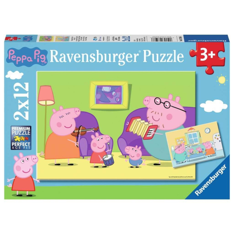 Ravensburger Prasátko Peppa Puzzle 2x12 dílků