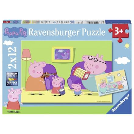 Ravensburger Prasátko Peppa Puzzle 2x12 dílků