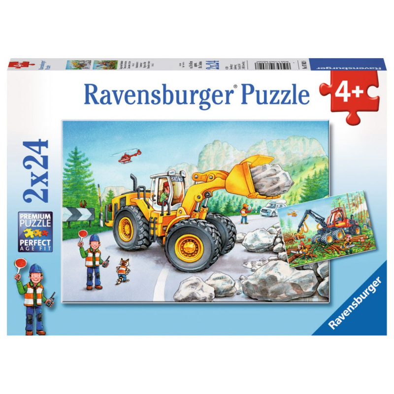 RAVENSBURGER Puzzle Těžká technika v akci 2x24 dílků