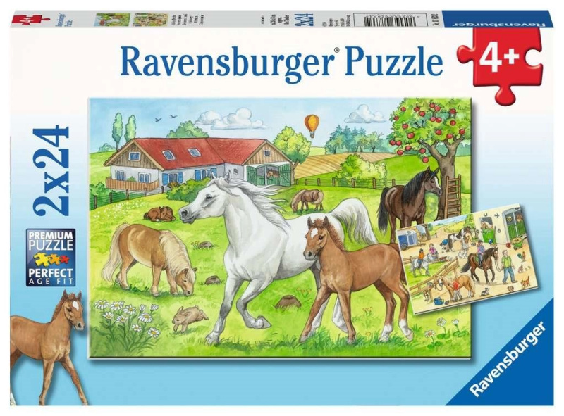 Ravensburger puzzle Ve stájích 2×24 dílků