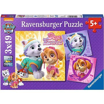 Ravensburger Tlapková patrola: Dívčí síla 3 x 49 dílků