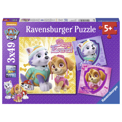 Ravensburger Tlapková patrola: Dívčí síla 3 x 49 dílků