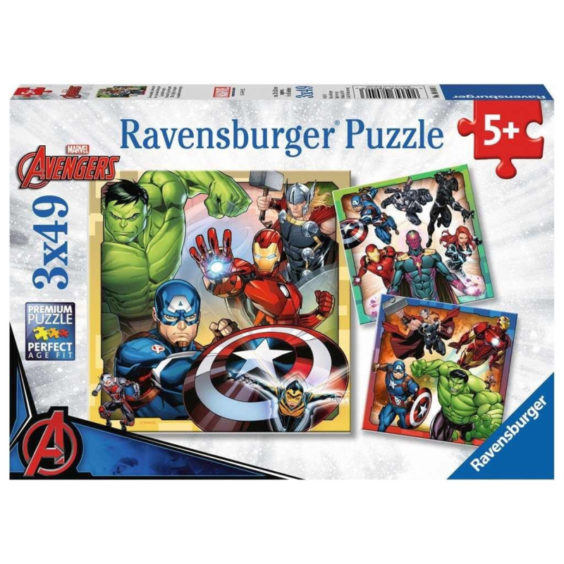 Ravensburger Puzzle Premium 80403 Disney Marvel Avengers 3x49 dílků