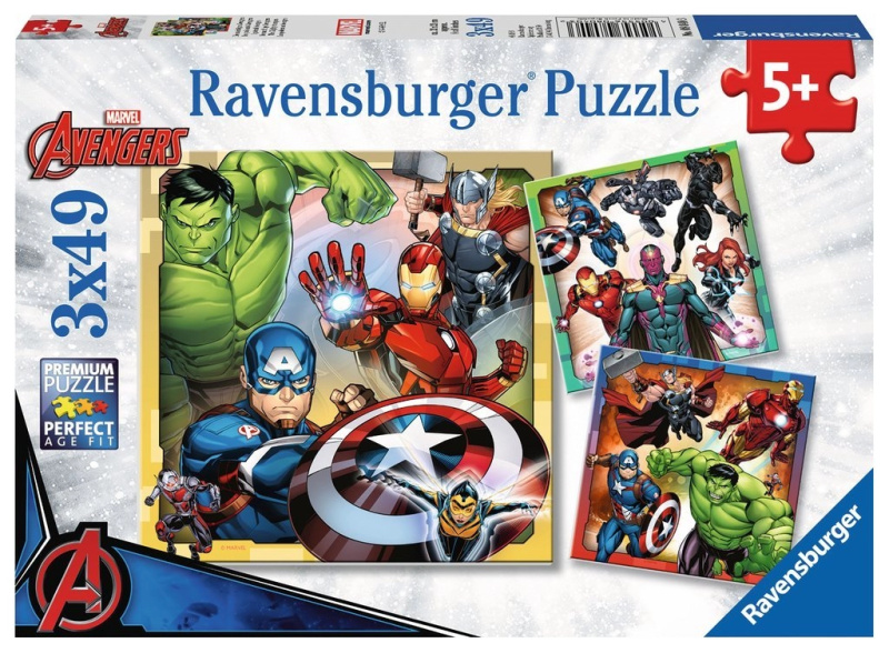 Ravensburger Puzzle Premium 80403 Disney Marvel Avengers 3x49 dílků