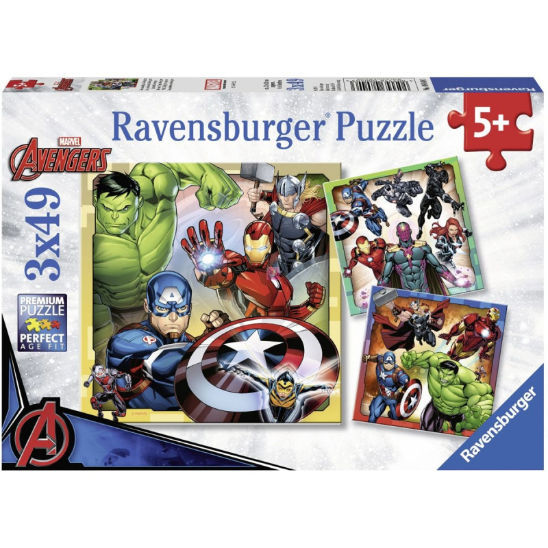 Ravensburger Puzzle Premium 80403 Disney Marvel Avengers 3x49 dílků