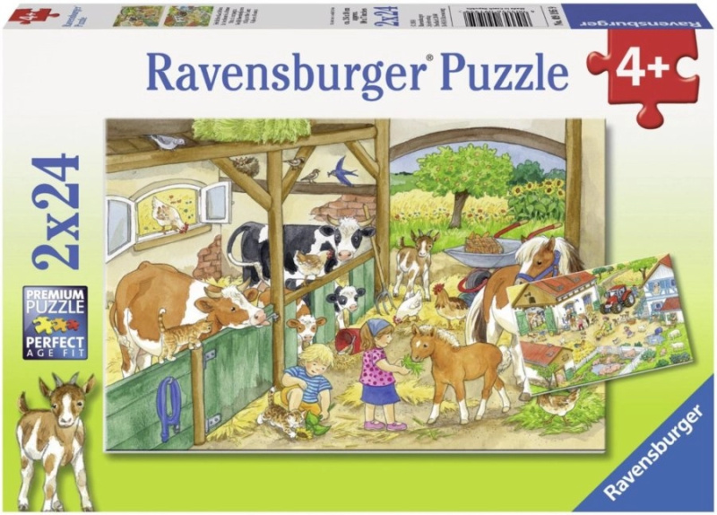 Puzzle den na farmě 2x24 dílků