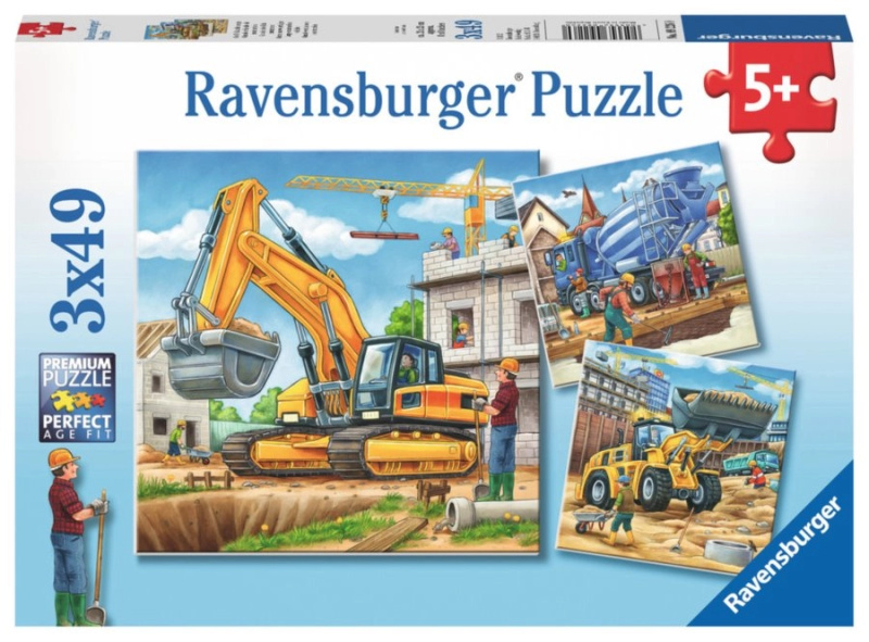 Puzzle velké stavební stroje Ravensburger
