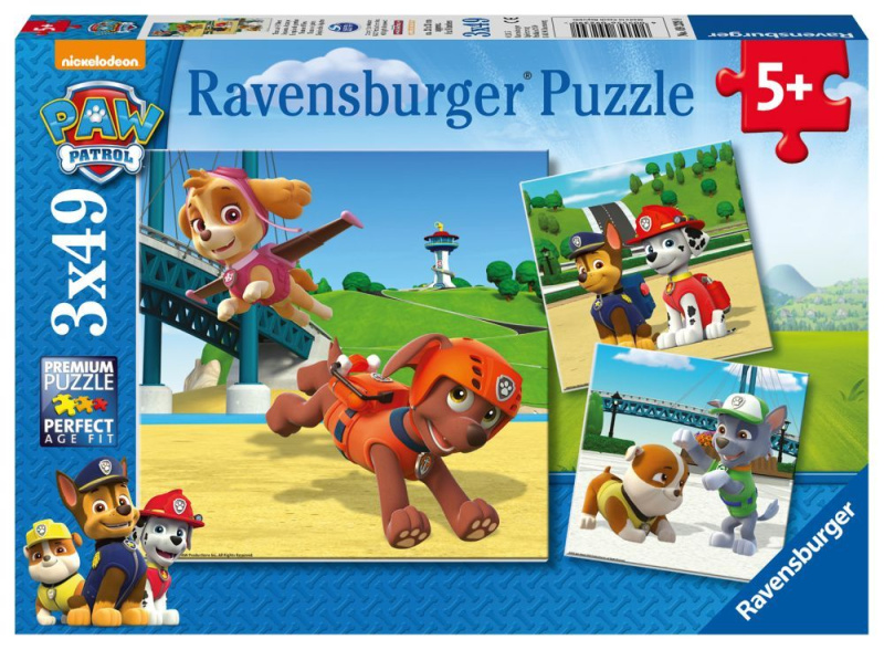 Ravensburger Tlapková Patrola Psí tým 3 x 49 dílků