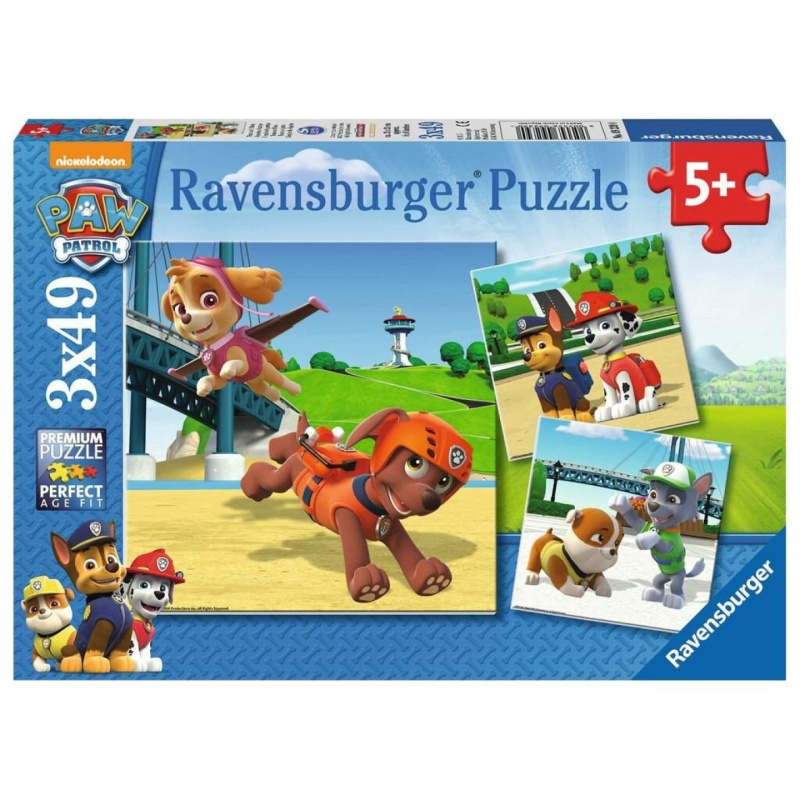 Ravensburger Tlapková Patrola Psí tým 3 x 49 dílků