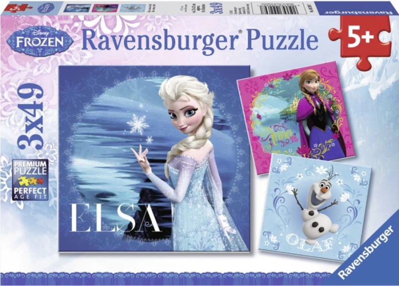 Ravensburger Ledové království Elsa Anna Olaf 3v1 3 x 49 dílků