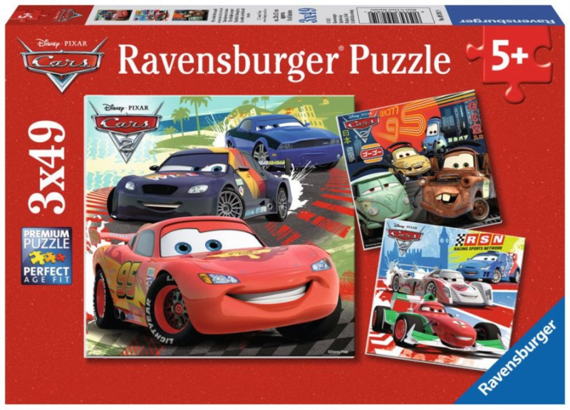 Ravensburger Cars 2 3 x 49 dílků