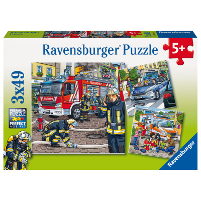 RAVENSBURGER Puzzle Záchranáři 3x49 dílků