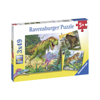 Ravensburger Pravěká zvířata 3 x 49 dílků